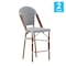Flash Furniture WhiteNavy PE Rattan Stacking Paris Stool, 2PK 2-SDA-AD642001-F-CS-WHNVY-NAT-GG - alternate 4